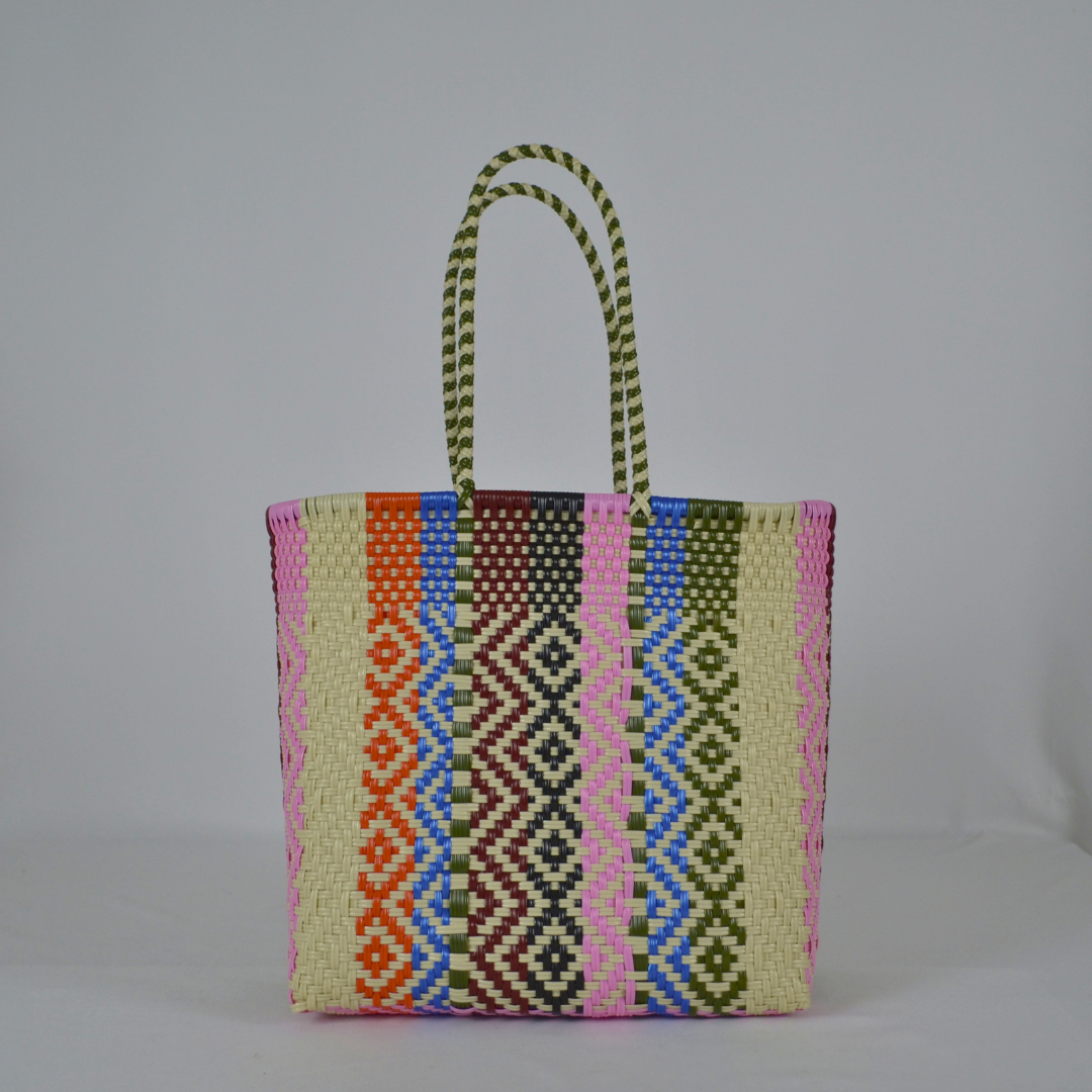 Tote Artesanal Tamaño Jumbo Multicolor 1 Tejida a Mano