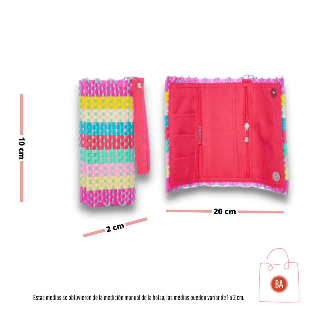 Cartera Artesanal Multicolor Tejida a Mano en México