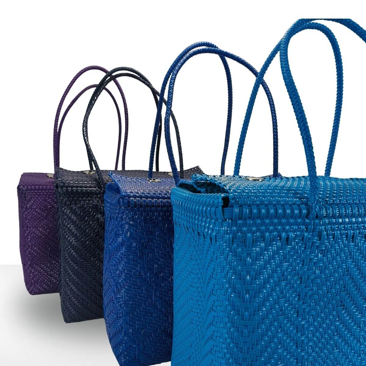 Lonchera artesanal hecha a mano | Loncheras de plástico reciclado - Bolsa Artesanal MX | Bolsas Hechas a Mano con Impacto Social