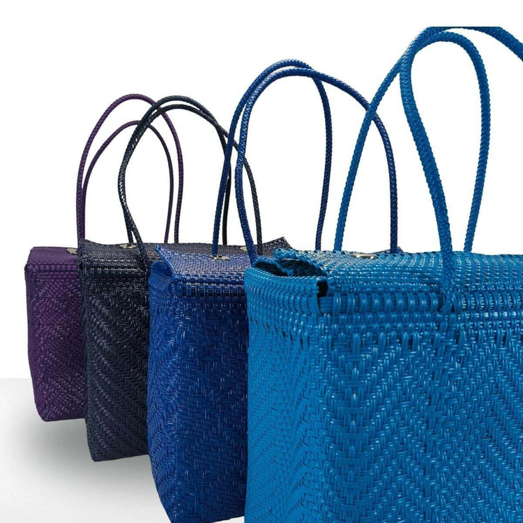Lonchera artesanal hecha a mano | Loncheras de plástico reciclado - Bolsa Artesanal MX | Bolsas Hechas a Mano con Impacto Social