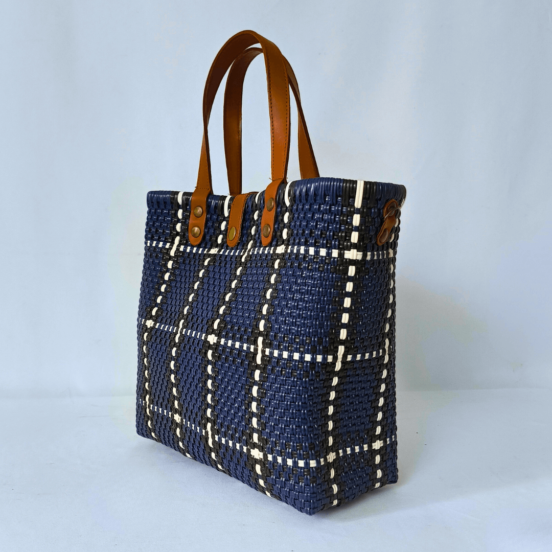 Tote Clásica mediano con Asa piel - Bolsa Artesanal Mx