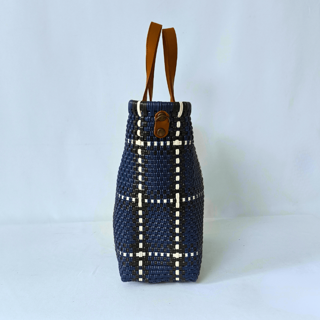 Tote Clásica mediano con Asa piel - Bolsa Artesanal Mx