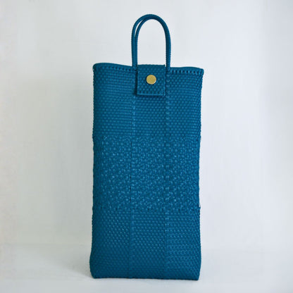 Carrito para mandado artesanal color aqua con diseño ligero de aluminio