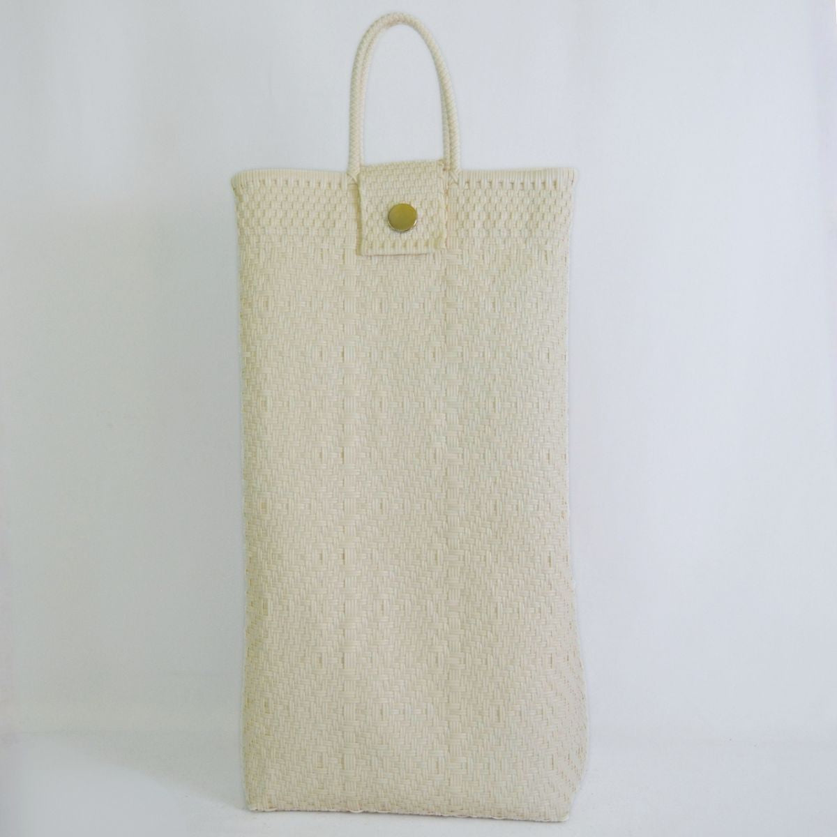 Carrito para mandado artesanal beige claro con armazón de aluminio