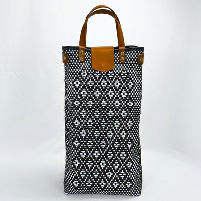 Carrito para mandado artesanal con piel | Hecho en México | Bolsa con carrito