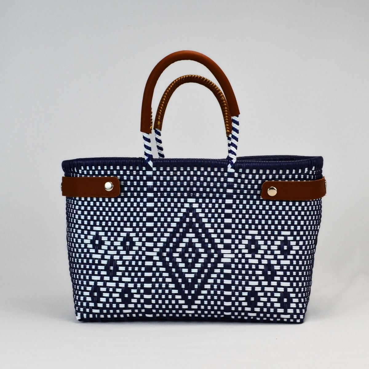 Tote grande piel artesanal México, bolsa sostenible y única tejida a mano