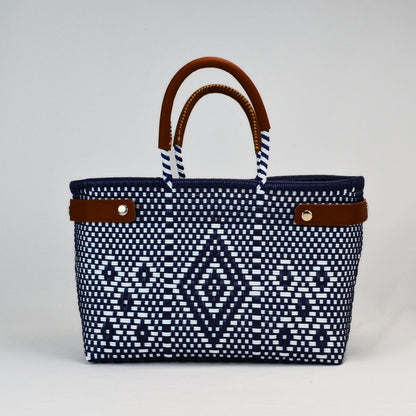 Tote grande piel artesanal México, bolsa sostenible y única tejida a mano