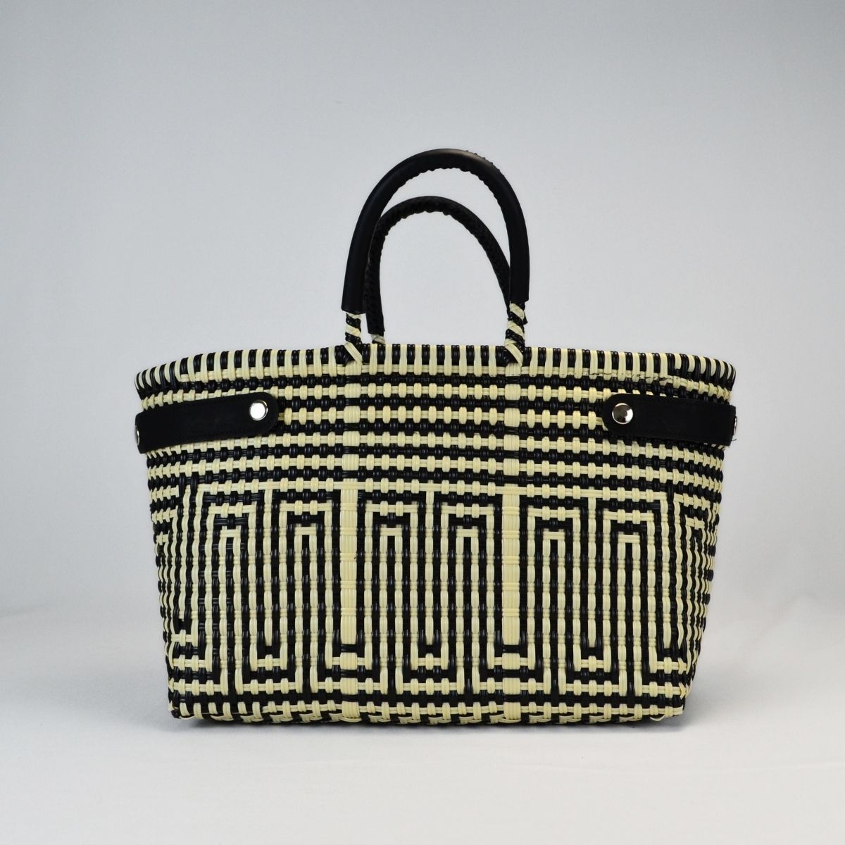 Tote grande piel artesanal México, bolsa sostenible y única tejida a mano