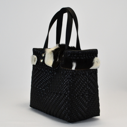 tote artesanal piel México edición Cow Furry detalle de textura piel