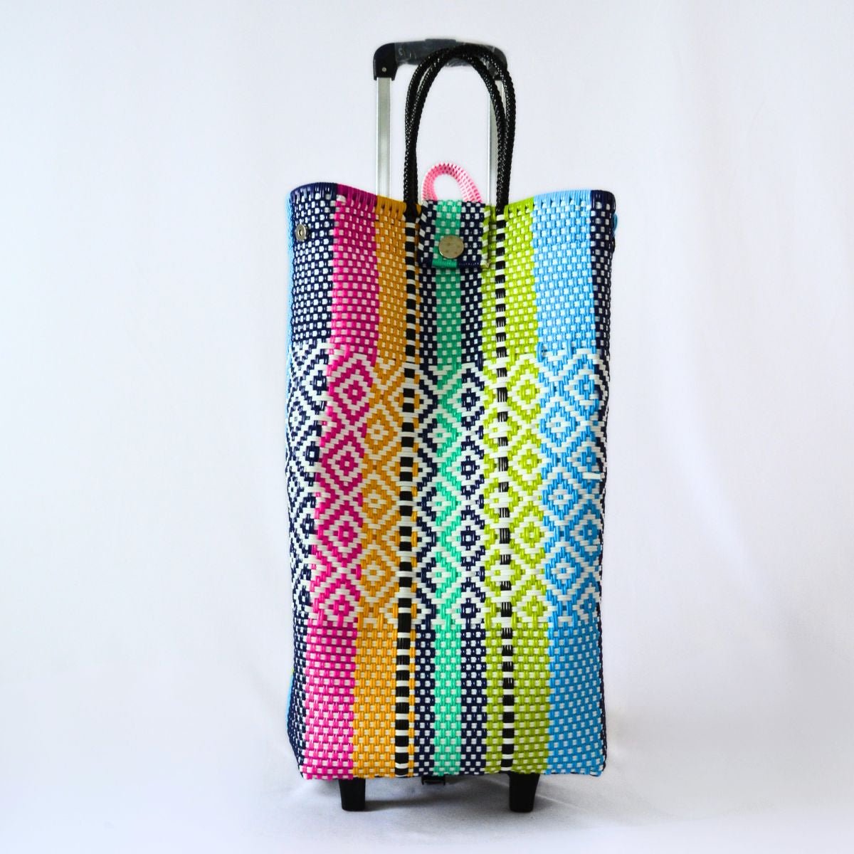 Carrito para Mandado Artesanal de Aluminio | Hecho en México - Bolsa Artesanal MX | Bolsas Hechas a Mano con Impacto Social