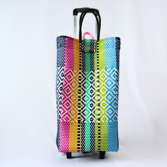 Carrito para Mandado Artesanal de Aluminio | Hecho en México - Bolsa Artesanal MX | Bolsas Hechas a Mano con Impacto Social