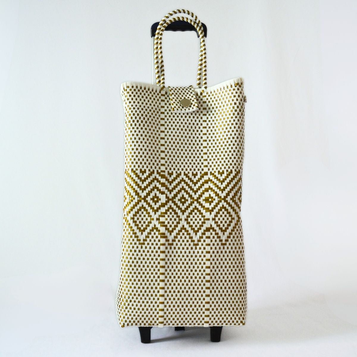 Carrito para Mandado Artesanal de Aluminio | Hecho en México - Bolsa Artesanal MX | Bolsas Hechas a Mano con Impacto Social