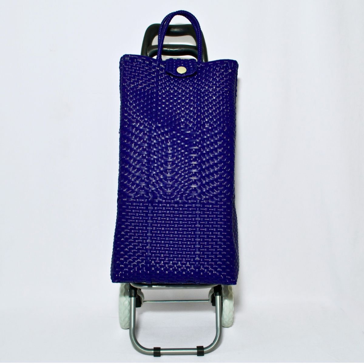 Carrito para Mandado Artesanal de Aluminio | Hecho en México - Bolsa Artesanal MX | Bolsas Hechas a Mano con Impacto Social