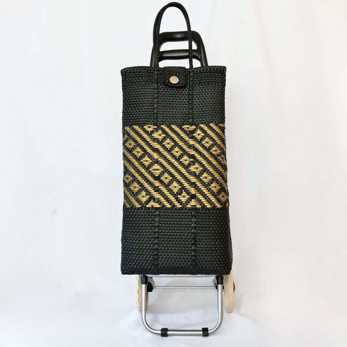 Carrito para Mandado Artesanal de Aluminio | Hecho en México - Bolsa Artesanal MX | Bolsas Hechas a Mano con Impacto Social