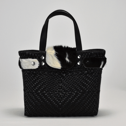 Tote artesanal piel México | Edición Cow Furry hecha a mano - Bolsa Artesanal MX | Bolsas Hechas a Mano con Impacto Social