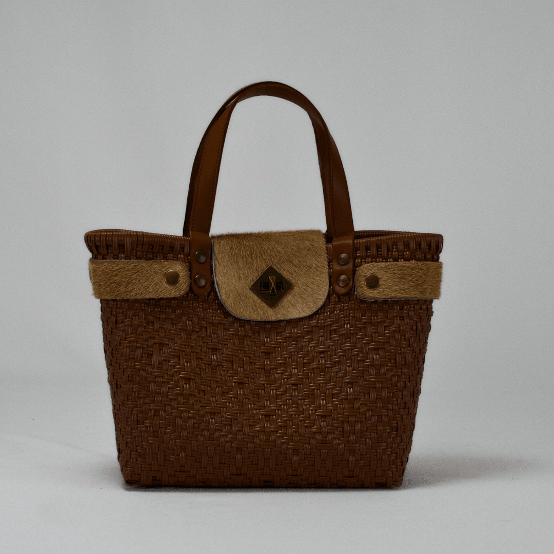 Tote artesanal piel México | Edición Cow Furry hecha a mano - Bolsa Artesanal MX | Bolsas Hechas a Mano con Impacto Social