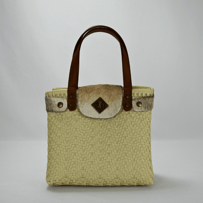 Tote artesanal piel México | Edición Cow Furry hecha a mano - Bolsa Artesanal MX | Bolsas Hechas a Mano con Impacto Social