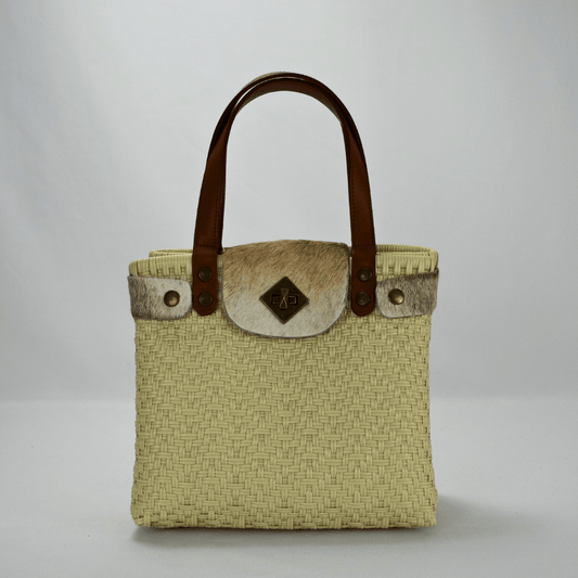 Tote artesanal piel México | Edición Cow Furry hecha a mano - Bolsa Artesanal MX | Bolsas Hechas a Mano con Impacto Social