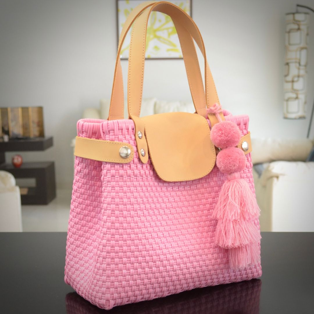 Tote bag Rosa - Bolsa Artesanal Mx