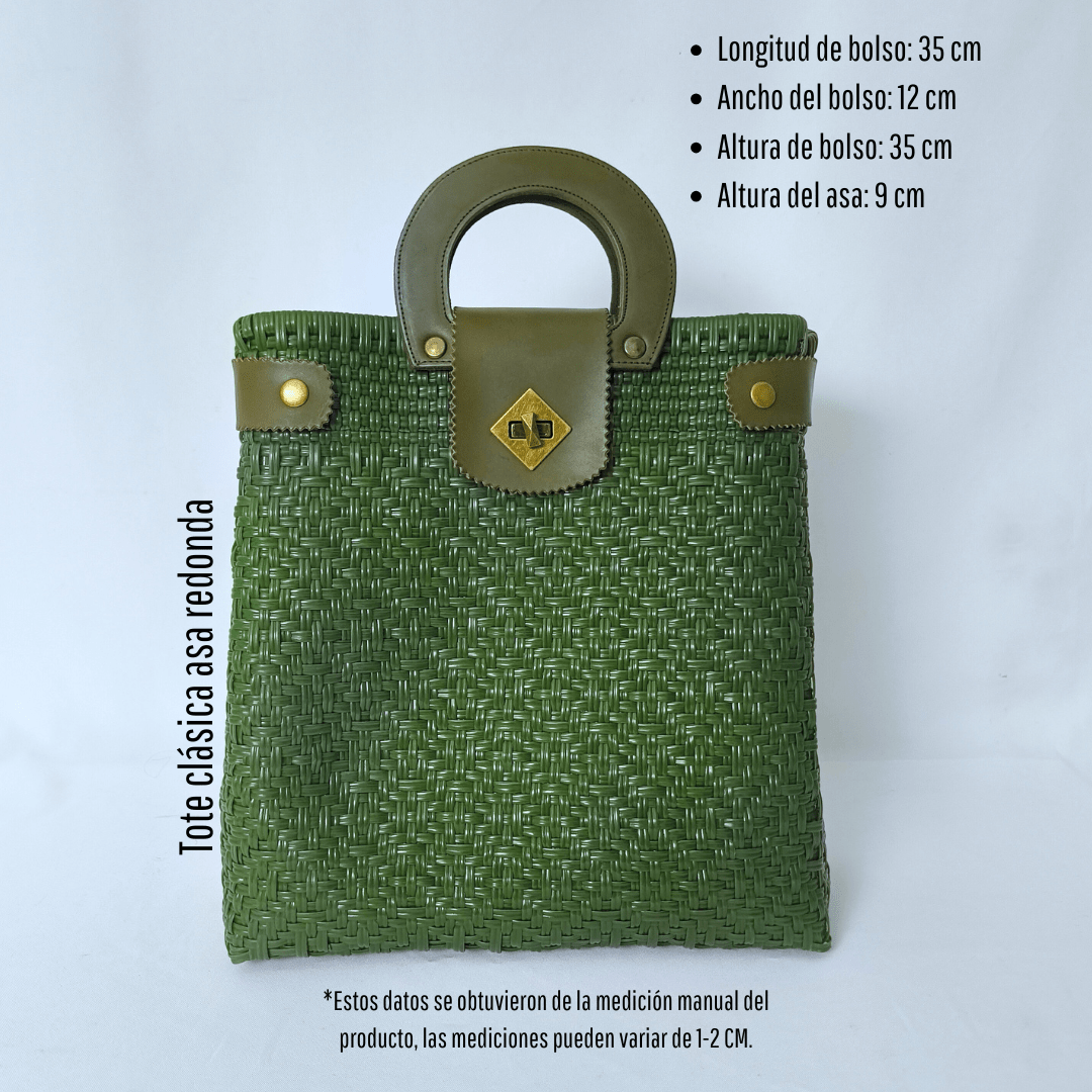 Tote Clásica con Asa Circular - Bolsa Artesanal Mx