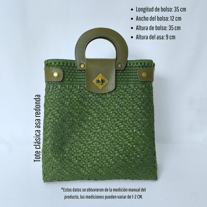 Tote Clásica con Asa Circular - Bolsa Artesanal Mx
