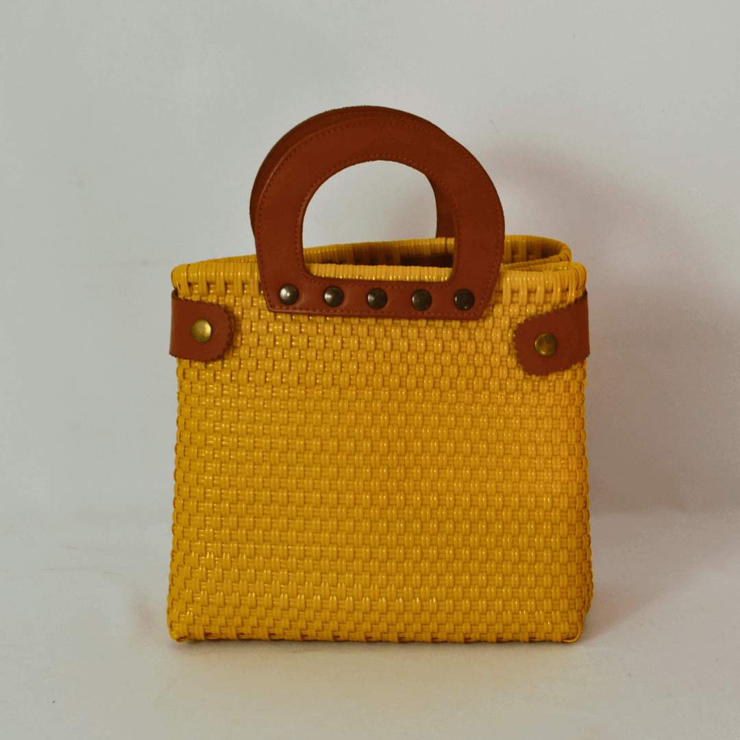 Tote Clásica Mediano con Asa Circular  – Tote Mediano de Piel Hecho en México