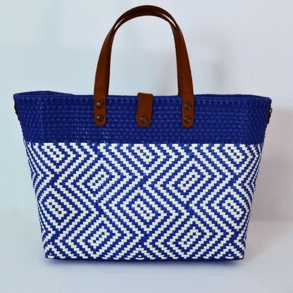 Tote grande piel artesanal México | Bolsa hecha a mano con LDPE - Bolsa Artesanal MX | Bolsas Hechas a Mano con Impacto Social