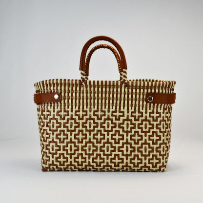 Tote grande piel artesanal México | Bolsa hecha a mano con LDPE - Bolsa Artesanal MX | Bolsas Hechas a Mano con Impacto Social