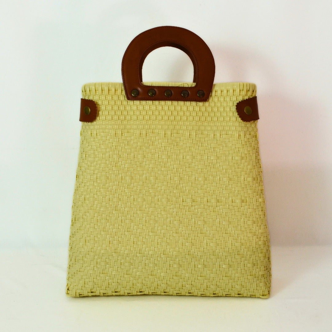 Tote grande piel artesanal México | Bolsa hecha a mano con LDPE - Bolsa Artesanal MX | Bolsas Hechas a Mano con Impacto Social