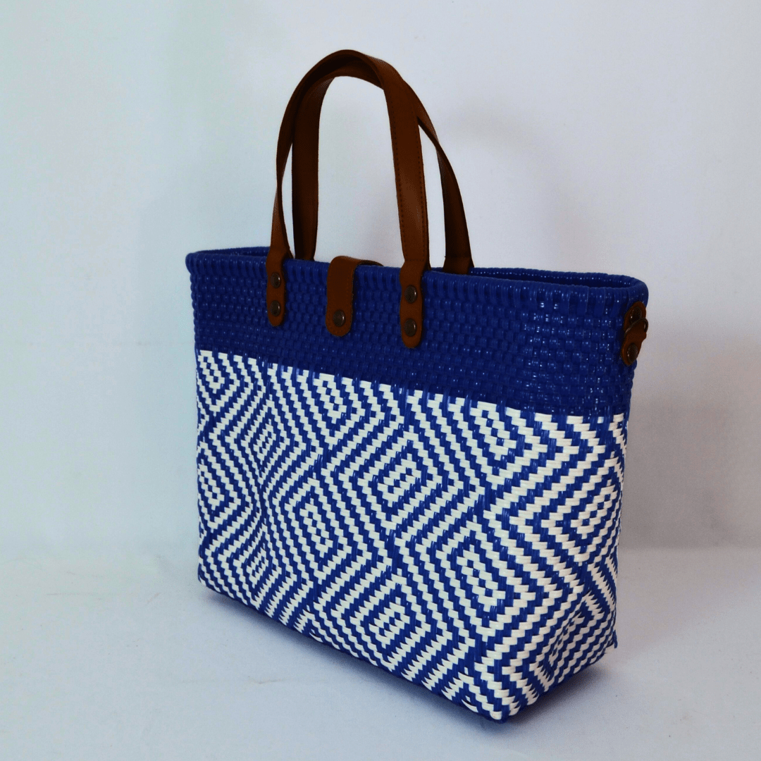 Tote grande piel artesanal México | Bolsa hecha a mano con LDPE - Bolsa Artesanal MX | Bolsas Hechas a Mano con Impacto Social