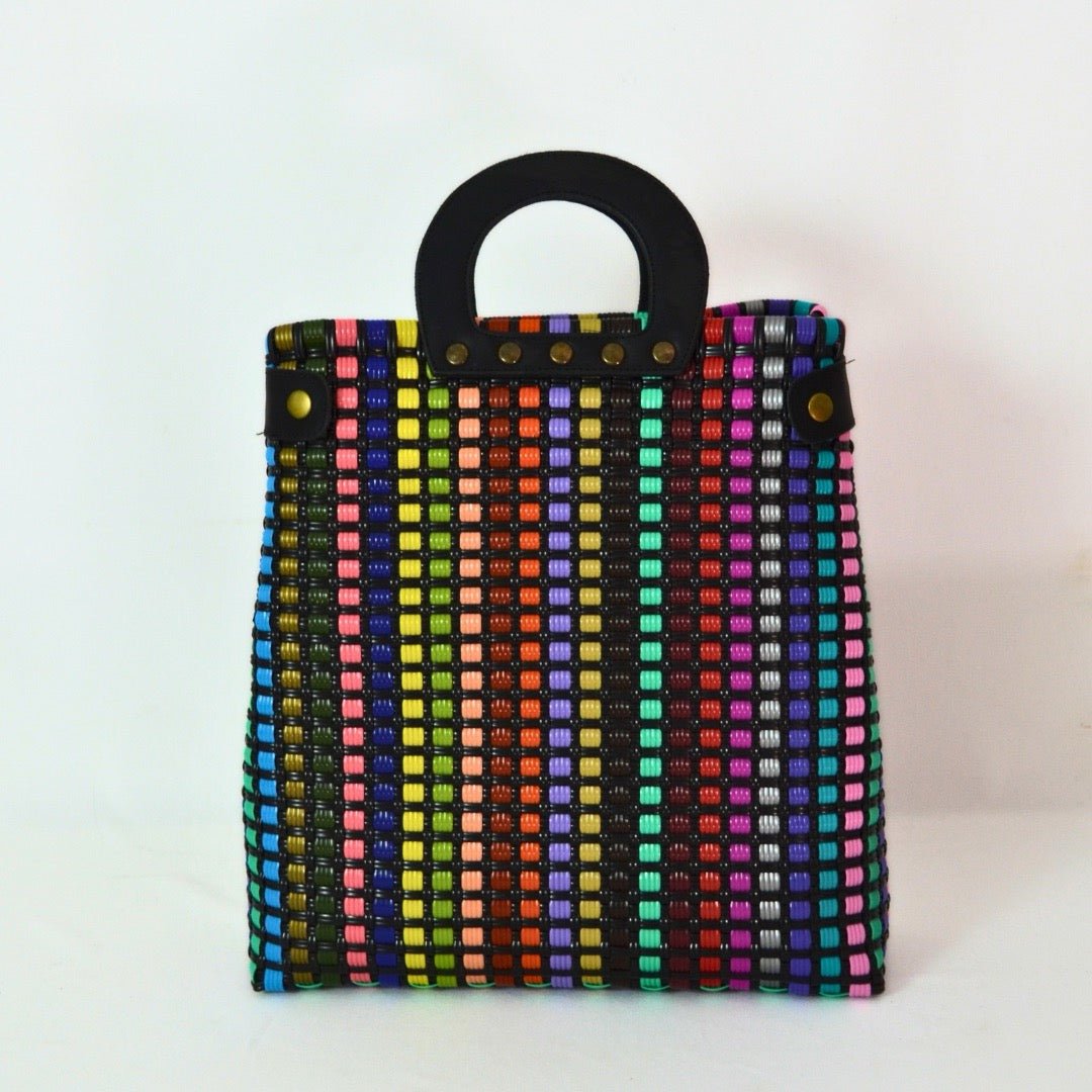 Tote grande piel artesanal México | Bolsa hecha a mano con LDPE - Bolsa Artesanal MX | Bolsas Hechas a Mano con Impacto Social