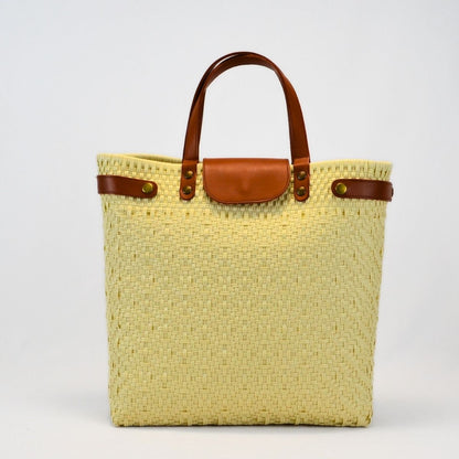 Tote grande piel artesanal México | Bolsa hecha a mano con LDPE - Bolsa Artesanal MX | Bolsas Hechas a Mano con Impacto Social