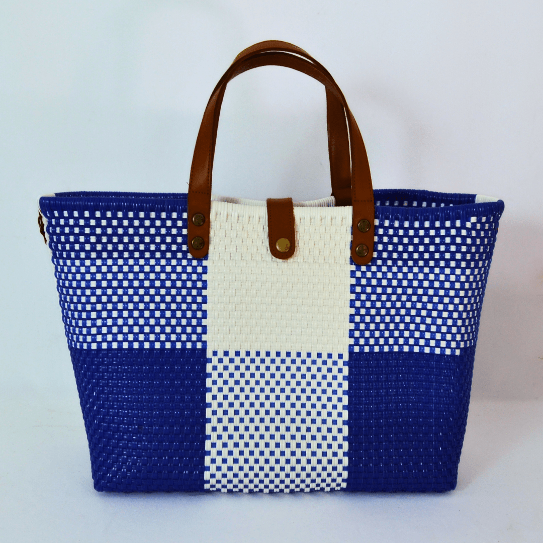 Tote grande piel artesanal México | Bolsa hecha a mano con LDPE - Bolsa Artesanal MX | Bolsas Hechas a Mano con Impacto Social