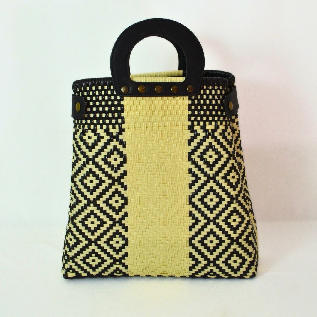 Tote grande piel artesanal México | Bolsa hecha a mano con LDPE - Bolsa Artesanal MX | Bolsas Hechas a Mano con Impacto Social