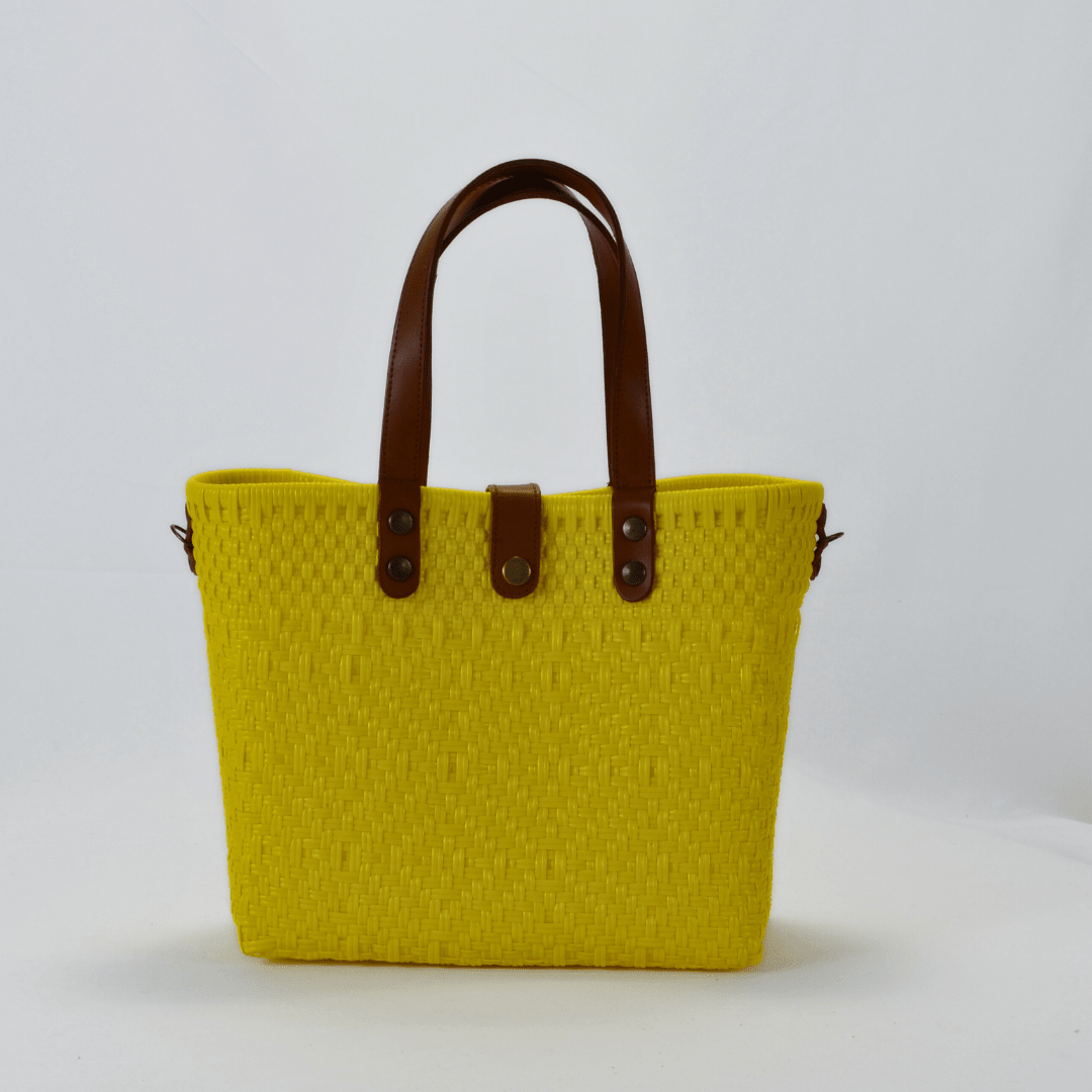 Tote Mediano Asa de Piel | Bolsa Artesanal MX - Bolsa Artesanal MX | Bolsas Hechas a Mano con Impacto Social